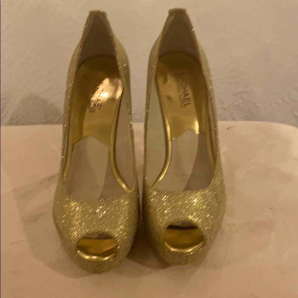 Michael Kors Gold Sparkle Heels